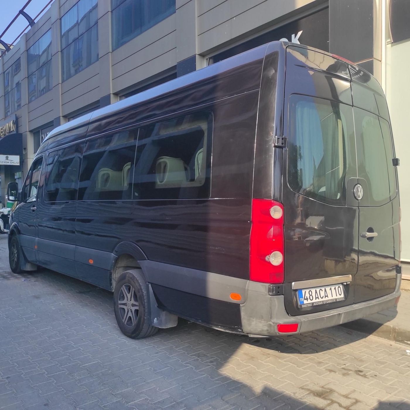 Akhan Turizm transfer minibus, rear view